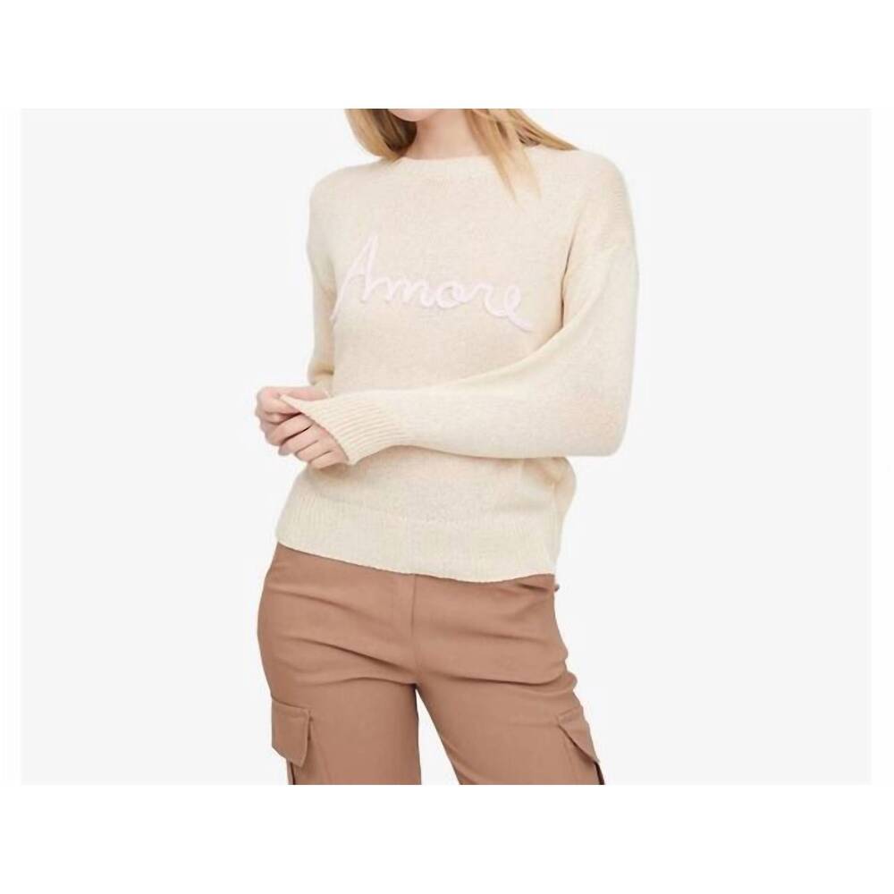 NEW M MADE IN ITALY amore sweater in oat